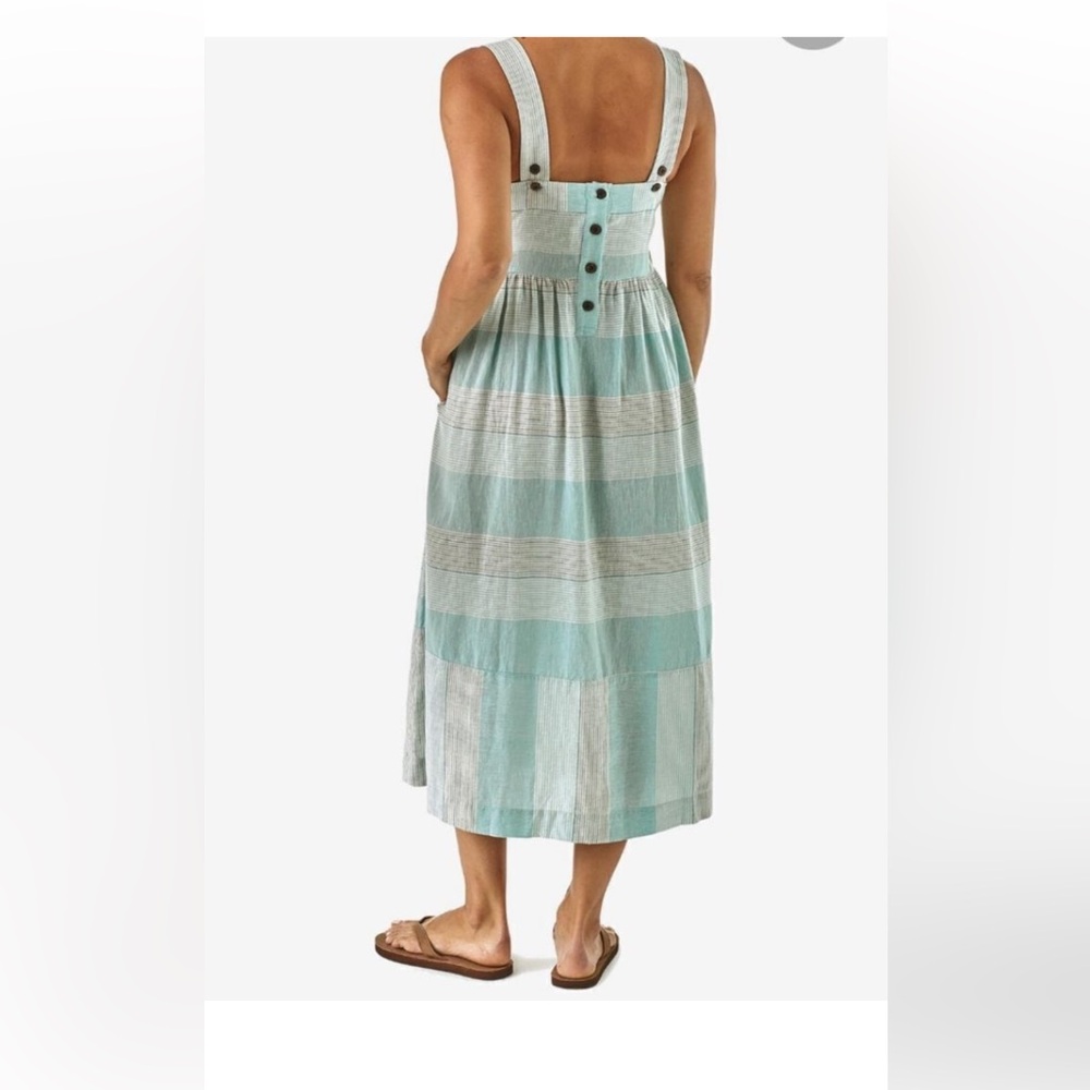 Patagonia Women's Dress Striped Button Detail M Worn Wear- Garden Island